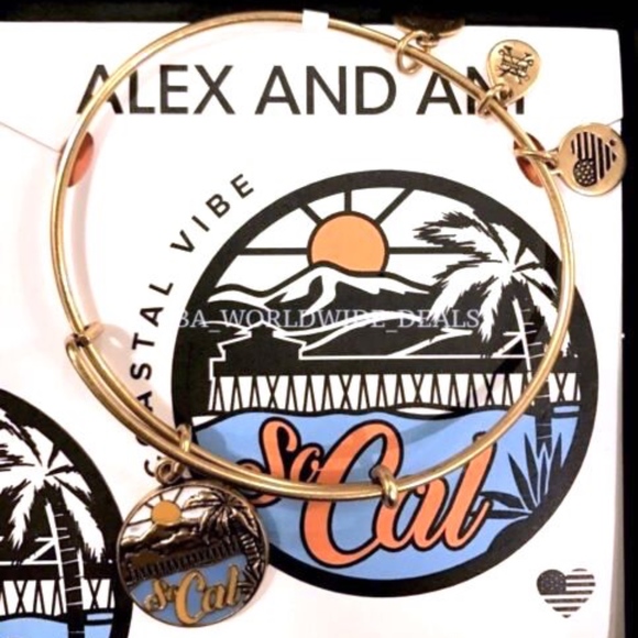 Alex and Ani SoCal Charm Bangle - Picture 2 of 2
